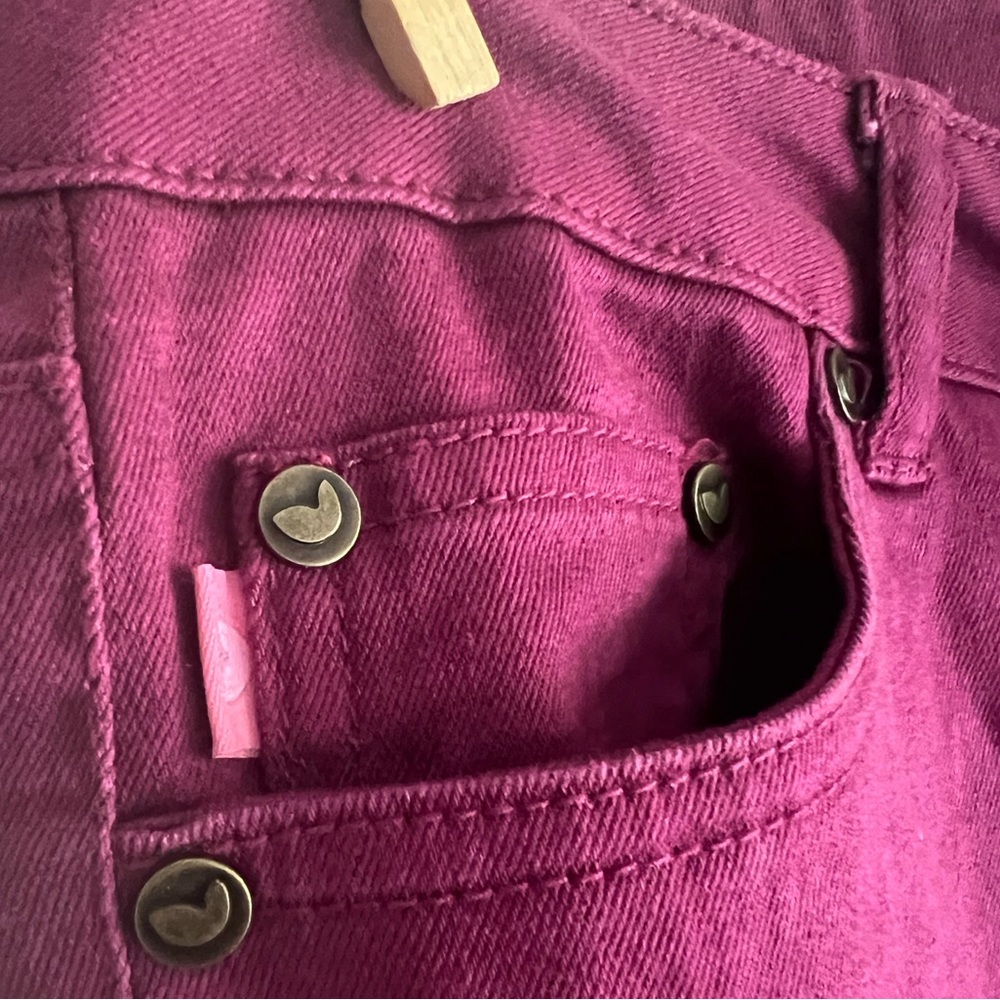 Woman Within Jeans Size 18W. Color is burgundy - Picture 4 of 7
